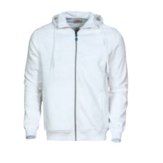 Veste à capuche de couleur blanche